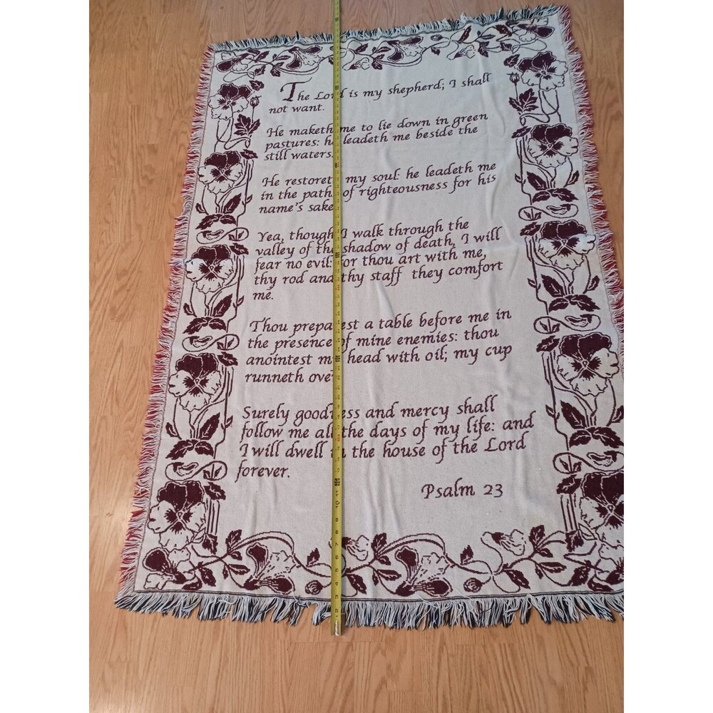 Tapestry Afghan Lords Prayer Throw Expressions Woven Blanket